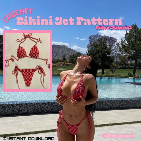Crochet Bikini Set Pattern Video Tutorial